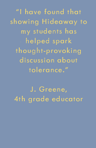 Just because your religion is different from someone else doesn't make you better or cooler.  We are all people and should respect differences. -Cory P., 5th grade